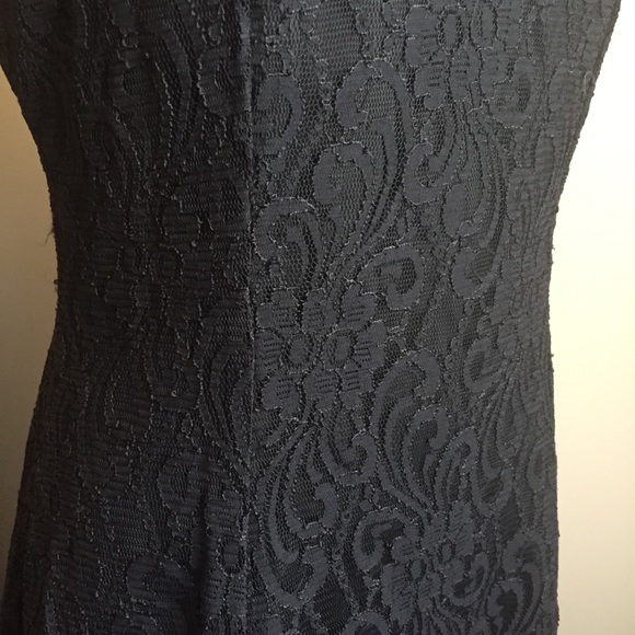 VINTAGE Little Black Dress; Sexy, Lacy Short Dress, Size 8 - Picture 6 of 12